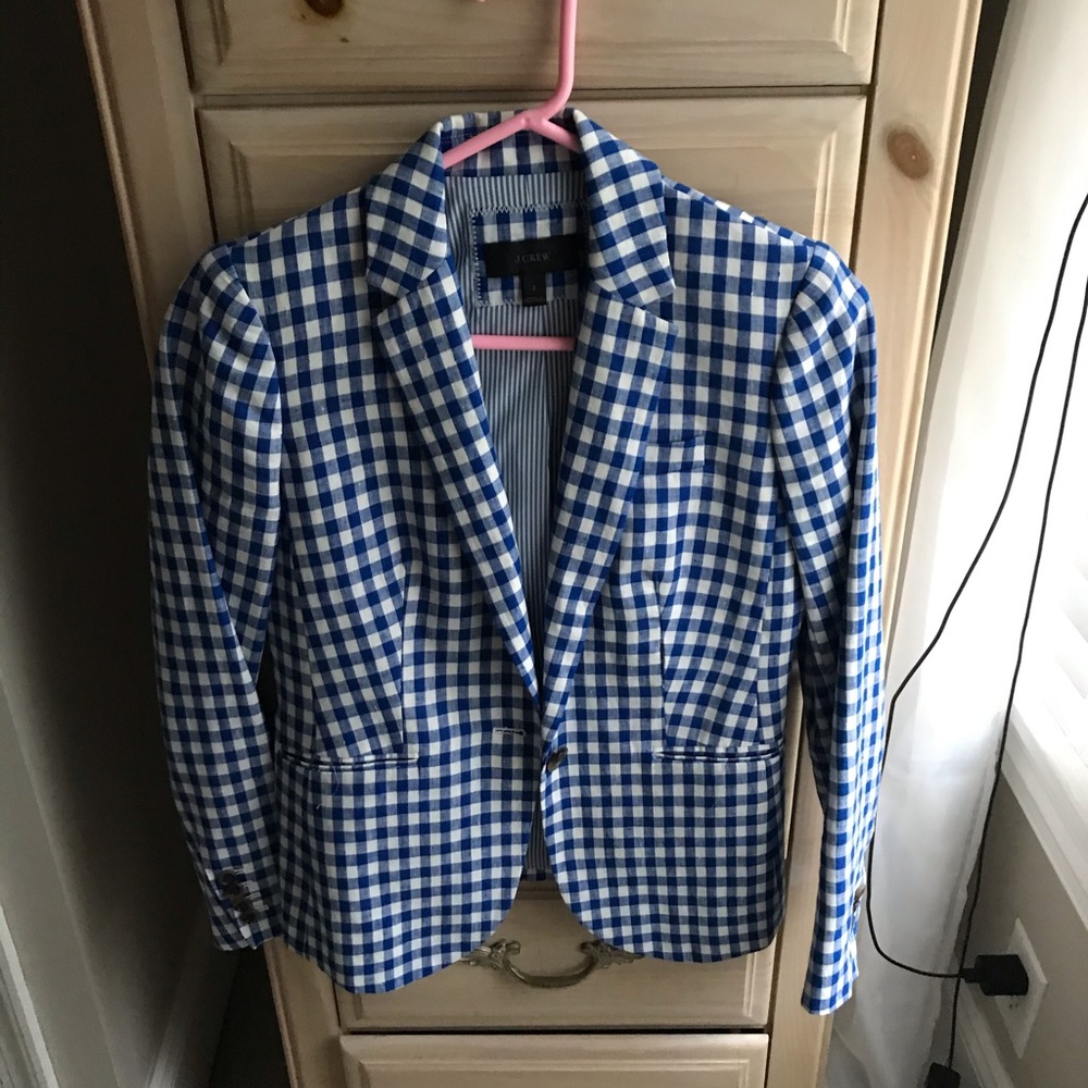 J Crew Summer Plaid Blazer